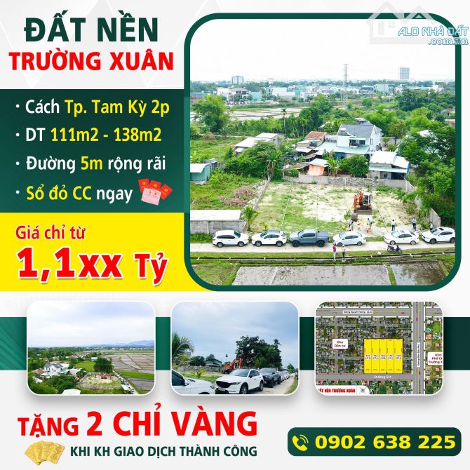 CẦN BÁN 5 LÔ ĐẤT Ở ĐÔ THỊ, PHƯỜNG TRƯỜNG XUÂN NGAY TRUNG TÂM TP TAM KỲ