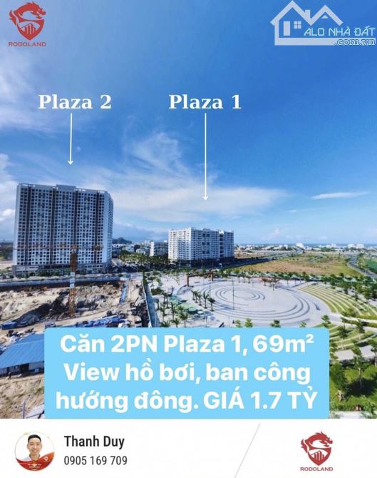 Chỉ 1.7 tỷ ĐÃ SỠ HỮU CĂN 2PN TẠI FPT PLAZA 1 ĐÀ NẴNG