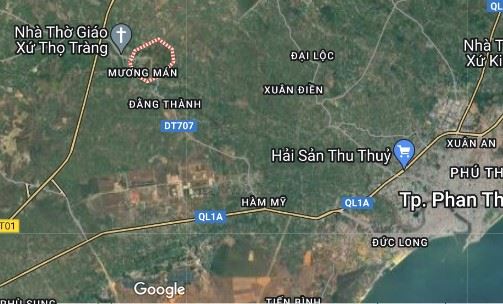 Đất Mương Mán-Hàm Thuận Nam-DT 6 sào,MT đường,MT Suối-Gần bên tỉnh lộ 718 - 3