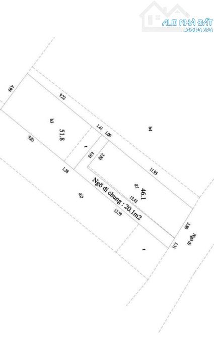 Chủ gửi bán 46m2 đất mặt ngõ thông 7 chỗ vào tại Đông Thắng, Đông Ngạc - 1