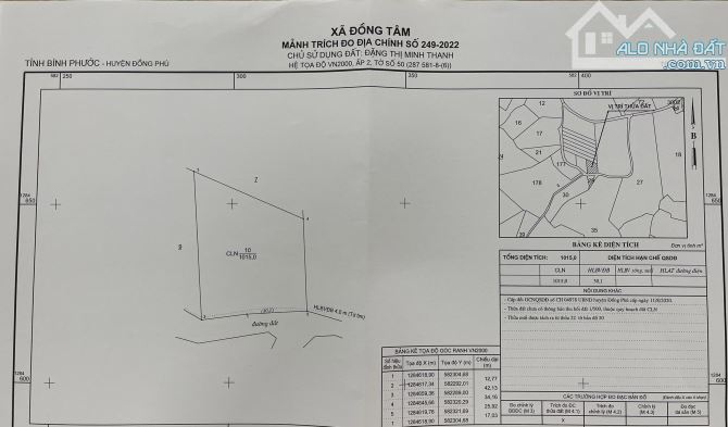 Đất sào 34x30 giá 290 triệu cách ql 14 700m - 2