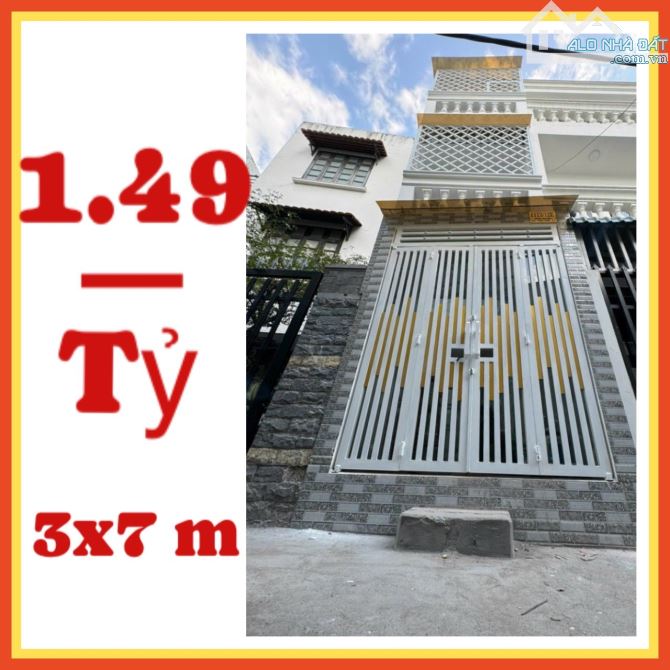 Bán nhà mới đẹp hẻm 1113 Huỳnh Tân Phát, Q7, Dt 3x7m, 3 lầu. Giá 1,49 tỷ