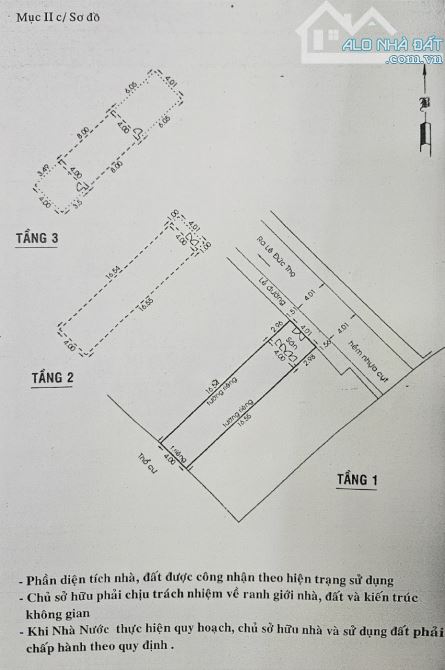 HXH 6m osimi Lê đức thọ 4x20m 1T2L giá chỉ 7.5 tỷ TL