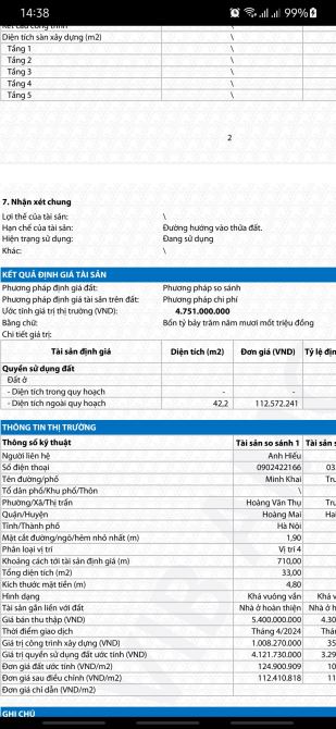 Bán nhà ngõ 104 Nguyễn An Ninh - Hoàng Mai - 2 mặt ngõ - 42m2 - 4,5 tỷ. - 5