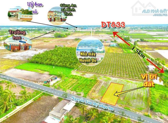 BÁN lô đất thổ cư 150m² mặt tiền đường Nguyễn Văn Mỹ || Giá chỉ: 699triệu