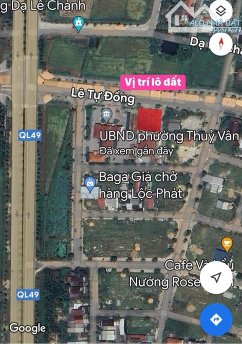 📢 BÁN LÔ ĐẤT ĐẸP KQH PHƯỜNG THỦY VÂN CÁCH TRỤC ĐƯỜNG ĐẠI LỘ VÕ VĂN KIỆT CHỈ 100M. - 1