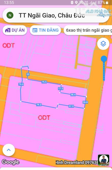 Bán đất quốc lộ 56 thị trấn ngãi giao 6000m2 150 thổ cư giá 60ty. - 4