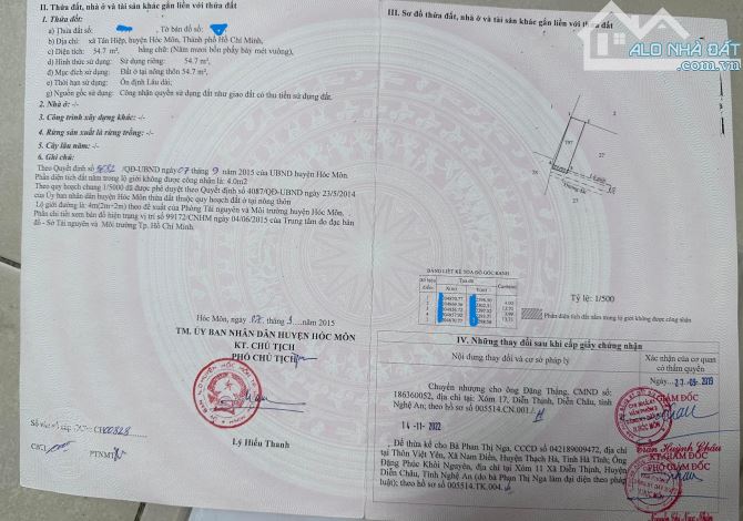 Nhà nhỏ 55m2 Giá 585TR SHR nằm tại Xã Tân Hiệp Huyện Hóc Môn. - 4