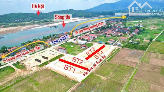 DUY NHẤT 1 LÔ ĐẤT ĐẤU GIÁ ĐOAN HẠ, THANH THỦY, PHÚ THỌ LÔ GỐC, VỈA HÈ - 2