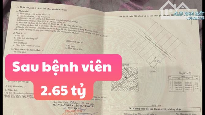 BÁN ĐẤT THÀNH PHỐ VŨNG TÀU GẦN BÃI TẮM 1KM DIỆN TÍCH 88M2 GIÁ 2.7 TỶ - 7