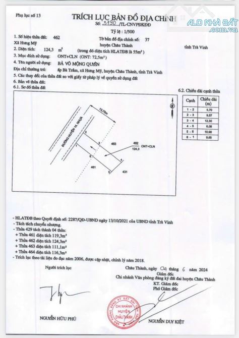 Cần bán đất mặt tiền đường hương lộ 14 xã Hưng Mỹ - 1