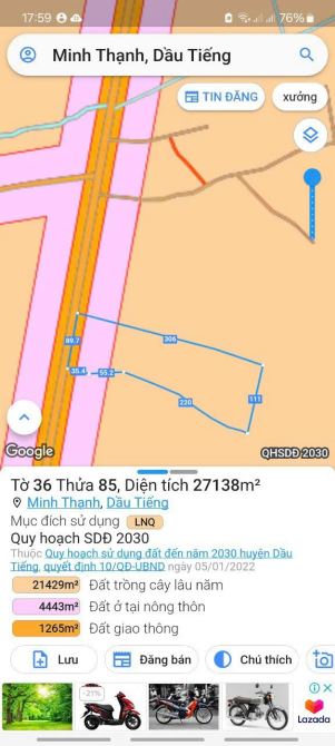 Bán đất mt Dt 749 xe công chạy tự do thuận tiện làm kho xưởng, bến bãi, giá ngộp 550k/m2 - 3