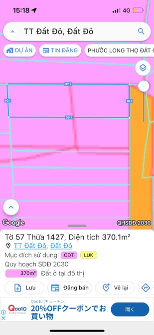 MẶT TIỂN TRẦN HUY LIỆU - TT ĐẤT ĐỎ- BRVT 🌈DT 10x37M -370m2 - 1