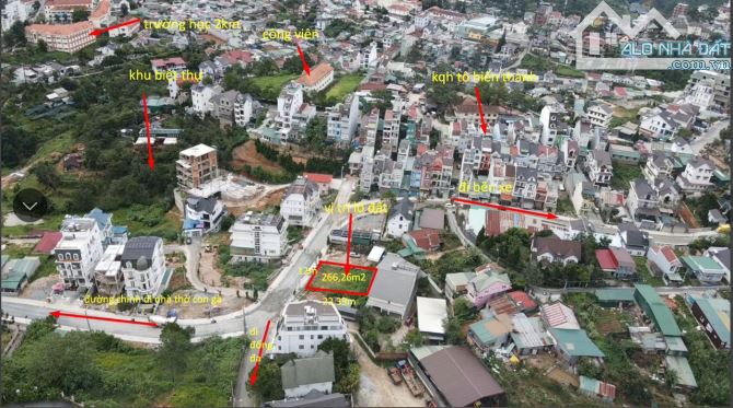 Cần bán lô đất mặt tiền Tô Hiến Thành,p3, tp Đà Lạt. 266m² - 18ty8. Thích hợp xây khách sạ