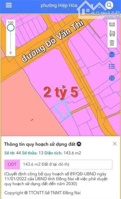 Nhà cấp 4 khu dân cư Phường Hiệp Hòa-Biên Hòa, 143.6m2full thổ 2.1tỷ - 1