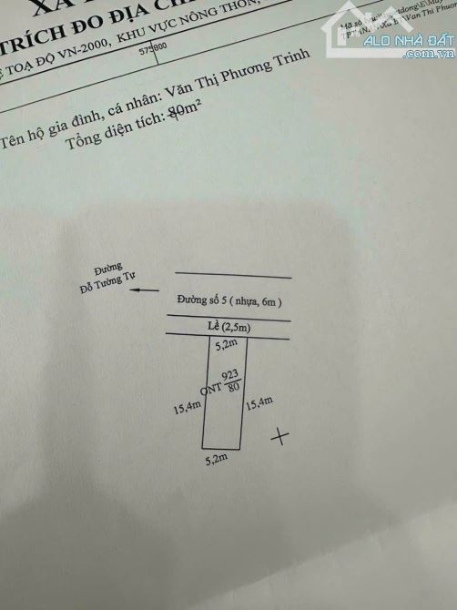 ✅ Bán lô đất đường số 5, KDC Bình Tâm, TP.Tân An_ DT: 5.2 x 15.4m2 _ Giá : 950 triệu - 3