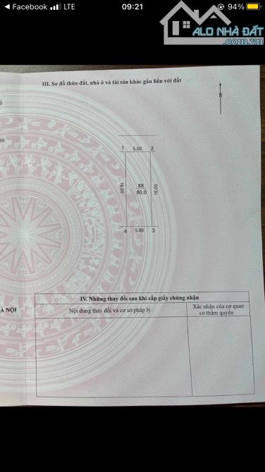 Hoa Hậu Thị Trấn Kim bài - Thanh oai - 80m - mt : 5m - ô tô vào tận nhà giá chỉ 4xtr/m2