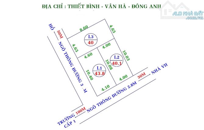 Bán đất phân lô tại  Đông Anh giá đầu tư,Lô góc 2 mặt tiền  chỉ hơn  tỷ  Đường oto đi tứ - 3