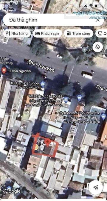 Bán lô đất hẻm oto đường Thái Nguyên -tp Nha Trang. 227m2 ngang 8,3m. Thích hợp xây KS