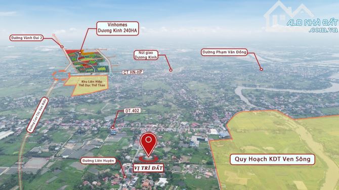 Bán lô đất 1239m2 Hoà Nghĩa Dương Kinh Hải Phòng - 1