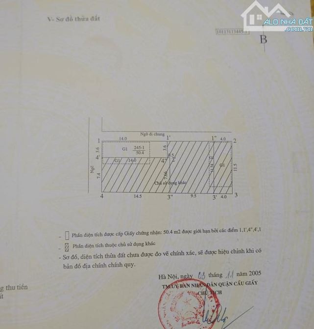 Tôi cần bán gấp nhà Lô Góc, Mặt ngõ Ô TÔ- Kinh Doanh, phố Cầu Giấy, 52m2 - 2