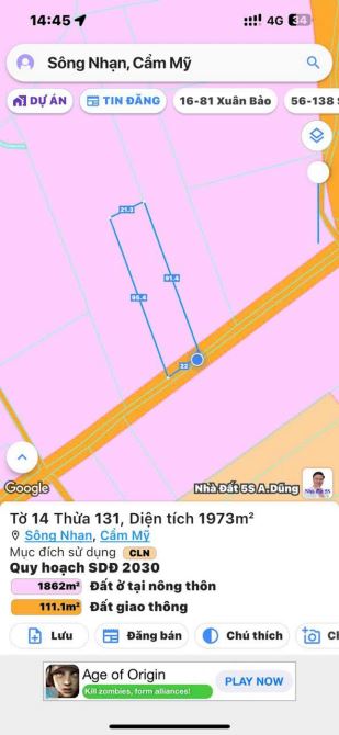 🆘2000m2 ấp 4 Xã Sông Nhạn Cẩm Mỹ 🆘  ✅ Đường Bêtông ôtô thông  ✅ Quy hoạch đất ở hiện hữu - 3