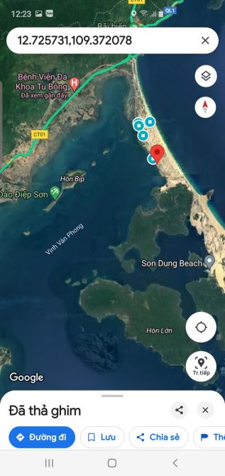 Cần bán đất 9.750m2, 2 mặt tiền, 40m mặt biển, 14 tỷ, Vạn Hưng, Huyện Vạn Ninh, Khán