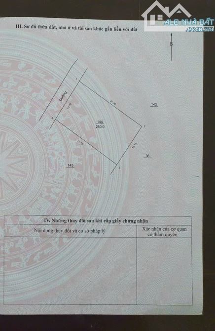 Bán lô 280m2 ngay sát sân Gofl  Minh Trí.Thổ cư 240m2. Chia được 3 lô - 3