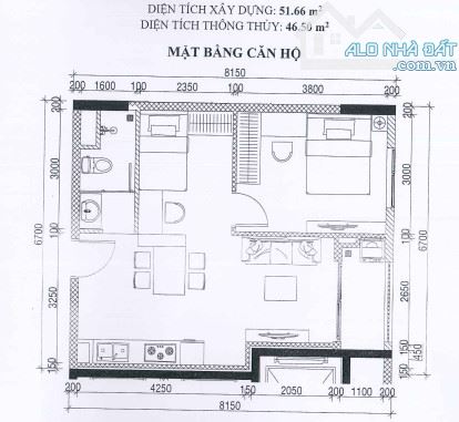 Căn hộ chung cư duy nhất tại TP Tân Uyên, 1PN + , DT 52m2, giá 909tr đã VAT và bao KPBT