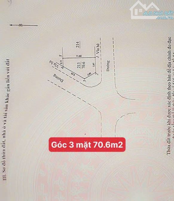 Bán lô góc Di Trạch, dt 70 m2, mt 20m, gần đường Vành Đai 3.5, Trịnh Văn Bô kéo dài - 1