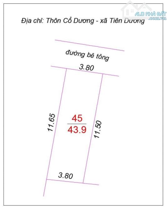 Bán 43,8m đất Cổ Dương - đônh anh. - 2