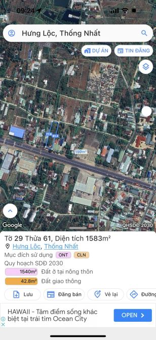 D139 Bán lô đất đẹp gần trung tâm nằm ngay đường quốc lộ 1A xã hưng lộc thống nhất đồng na - 2