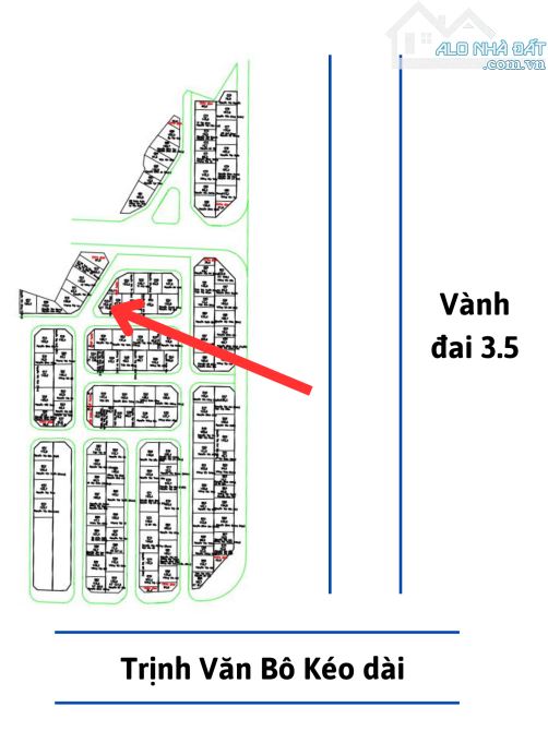 Bán lô góc Di Trạch, dt 70 m2, mt 20m, gần đường Vành Đai 3.5, Trịnh Văn Bô kéo dài - 2