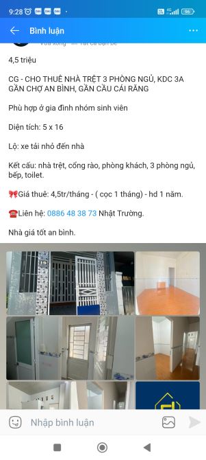 Nhà 3 phòng kdc 3A phù hợp ở lâu dài - 1