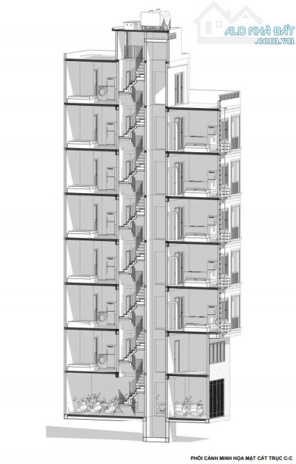 Chung cư mini phố Mễ Trì Hạ - 9 tầng, 15 phòng - Full nội thất - 2