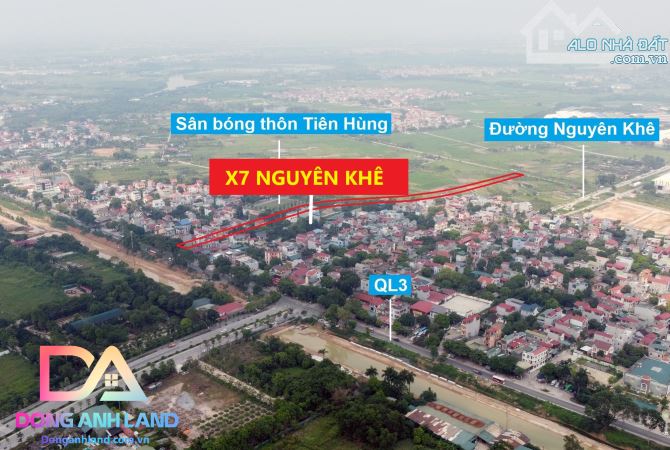 Bán đất đấu giá X7 Tiên Hùng Nguyên Khê Đông Anh đường ô tô tránh