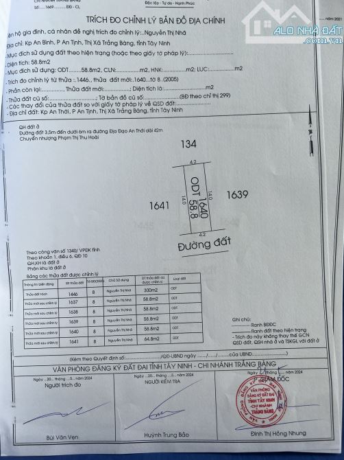 60m2 full thổ cư đô thị (ODT) phường An Tịnh, ngay KCN Trảng Bàng, SHR, 495 triệu - 1