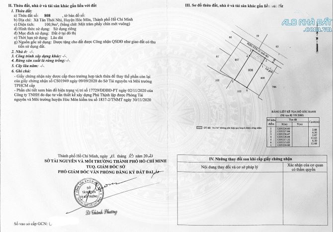 Bán gấp lô đất lọt khe  101m2 Tân Thới Nhì 5, Tân Thới Nhì , giá 1 tỷ 280 triệu,sổ sẵn - 3