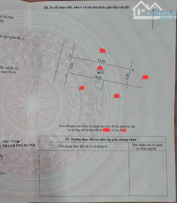 Bán đất thổ cư Yên Vĩnh, Kim Chung 47m2. Đất vuông vức, ngõ thông 2 chiều, Morning đi qua