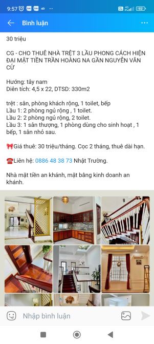 Nhà mặt tiền 3 lầu phong cách hiện đại - 13