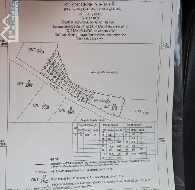 CẦN RA HÀNG NHANH 7 LÔ KCN 140HA THẠCH QUẢNG THANH HÓA GIÁ CHỈ 140TR/LÔ - 3