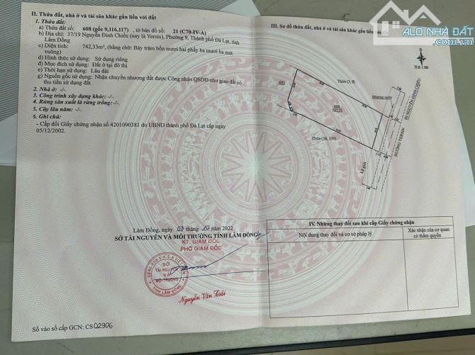 Cần bán căn nhà nhỏ ngay Trường Cao Đẳng Sư Phạm Đà Lạt và Hồ Xuân Hương. 742m² - 60ty - 3