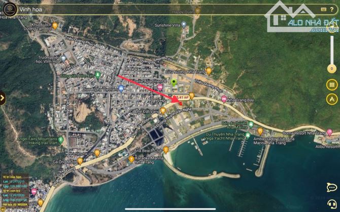 Bán đất biệt thự lô 201 đường Phạm Văn Đồng, phường Vĩnh Hoà, Nha Trang  265,4m2  65trđ/m2 - 8