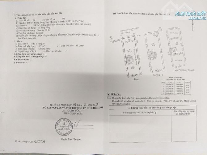 Bán nhà MT đường 30m  khu Bông Sao   - 6m x 19.25m- 114.9m.2- 1 trệt 3 lầu F5 Q8- SỔ HỒNG - 1