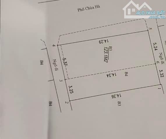 Bán Đất Mặt Phố Chùa Hà, 3 Mặt Tiền, Gía chỉ 390tr/m2, Đầu Tư Ngon