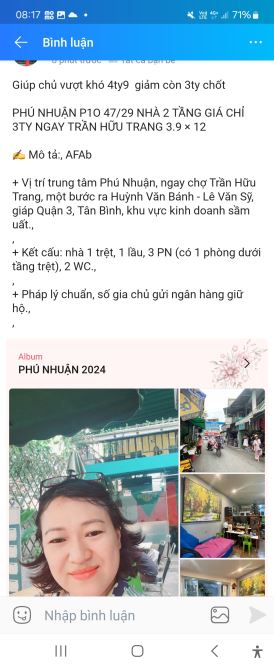 Giúp chủ vượt khó 4ty9  giảm còn 3ty chốt   PHÚ NHUẬN P1O 47/29 NHÀ 2 TẦNG GIÁ CHỈ 3TY NGA - 3