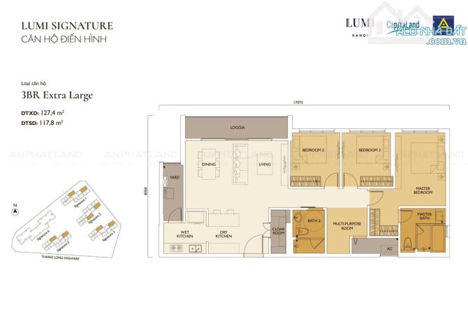 Quỹ căn GIÁ TỐT  chuyển nhượng tháng 11 LUMI Hanoi  chỉ 69tr/m2 - 2