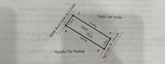 Bán lô đất 92,5m2 ngang 5m Thanh Sơn Kiến Thuỵ giá chỉ 510 triệu