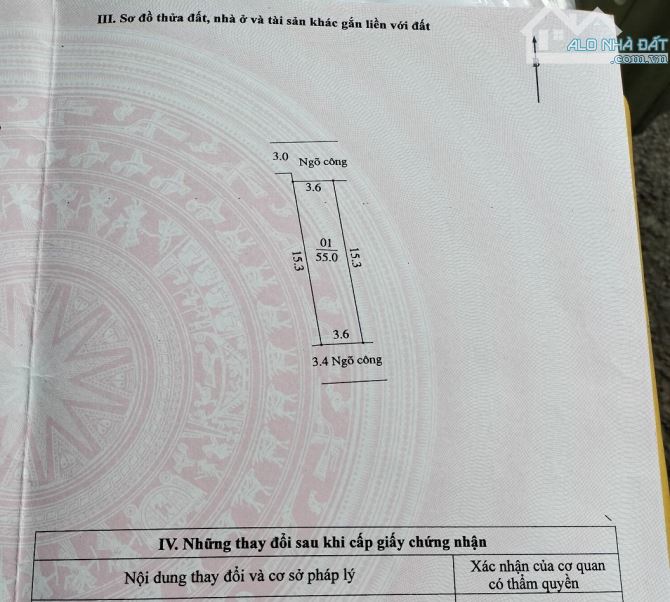 55m Đại Yên sát tỉnh lộ 419, 2 mặt ngõ siêu thoáng ,Đường Ô Tô Chạy Thông . Giá chỉ 1.x tỷ