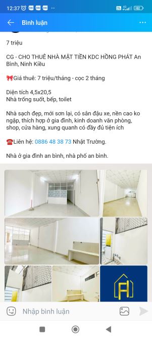 Nhà mặt tiền KDC Hồng Phát 93m2 - 1